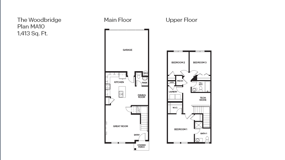 Terrace at Pleasant Valley Floor Plan MA10 Woodbridge