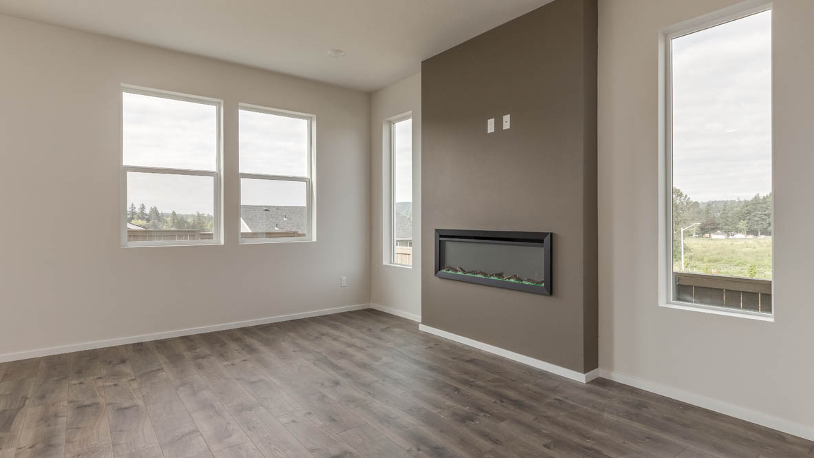 Terrace at Pleasant Valley great room with fireplace and painted accent walls