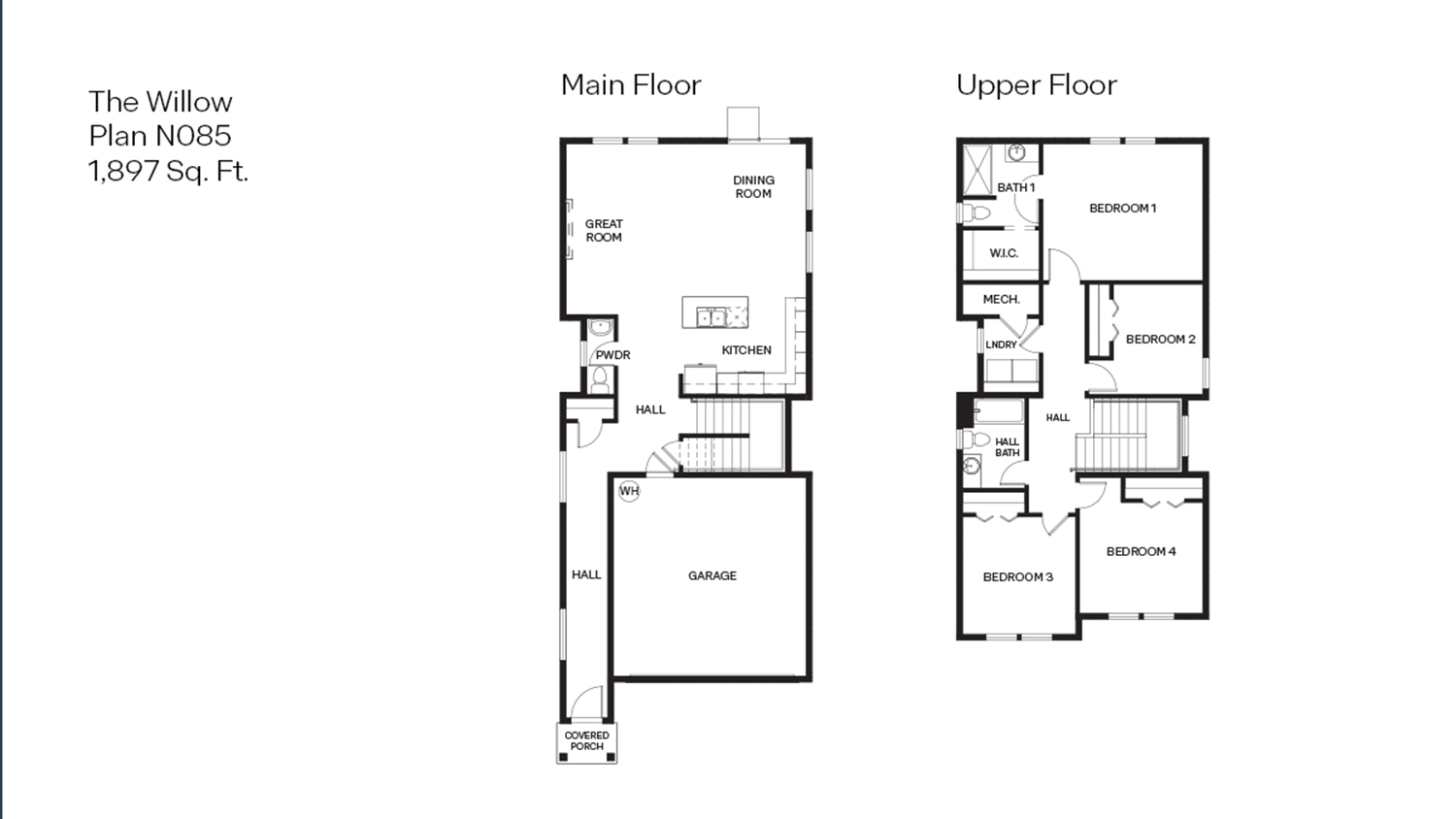 Butler Creek Crossing N085 Willow Floor Plan