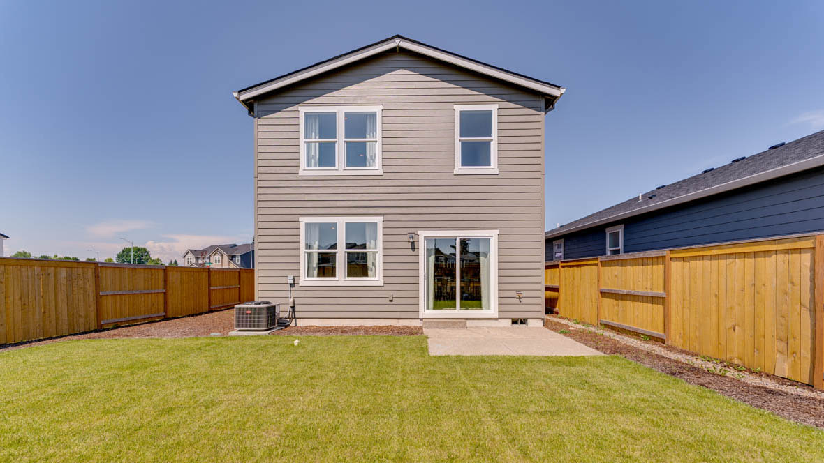East Park Village backyard with fencing and patio