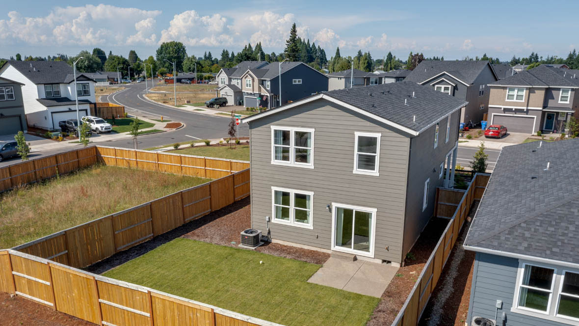 East Park Village backyard with fencing and patio