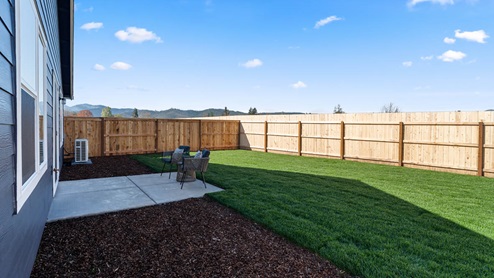 Addysen Park backyard with patio furniture and grass