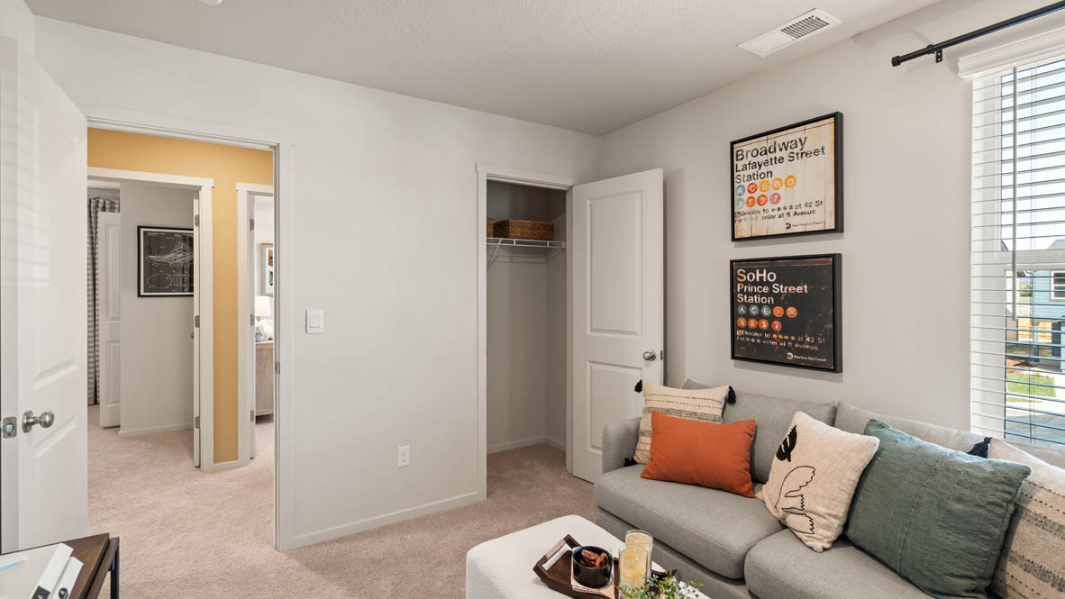 Addysen Park bedroom set up as a loft with futon