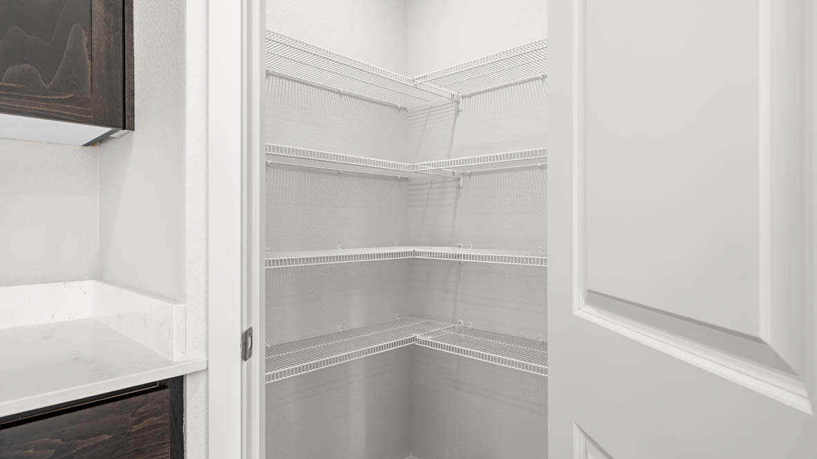 Addysen park pantry with white shelves
