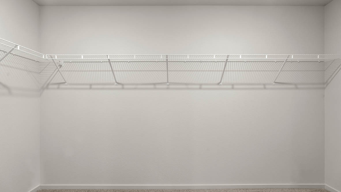 Addysen Park walk in closet with white wire shelving