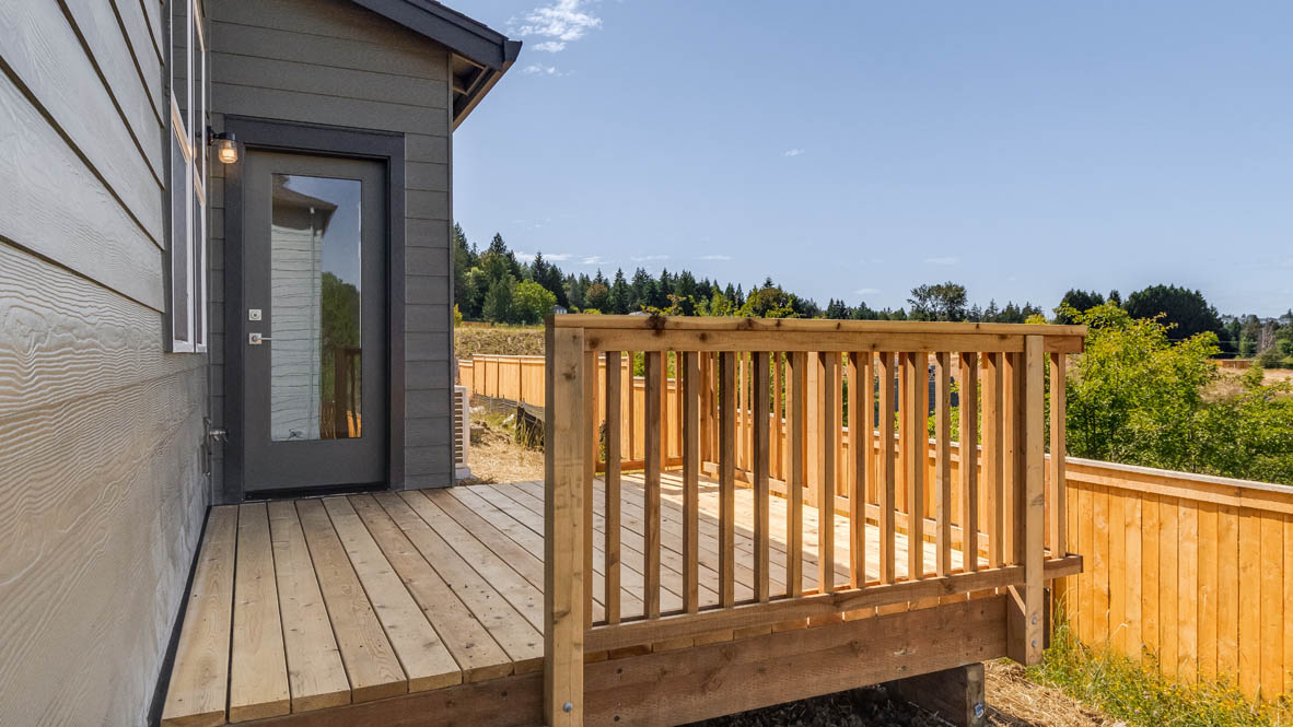Avery Terrace deck that views out to green space