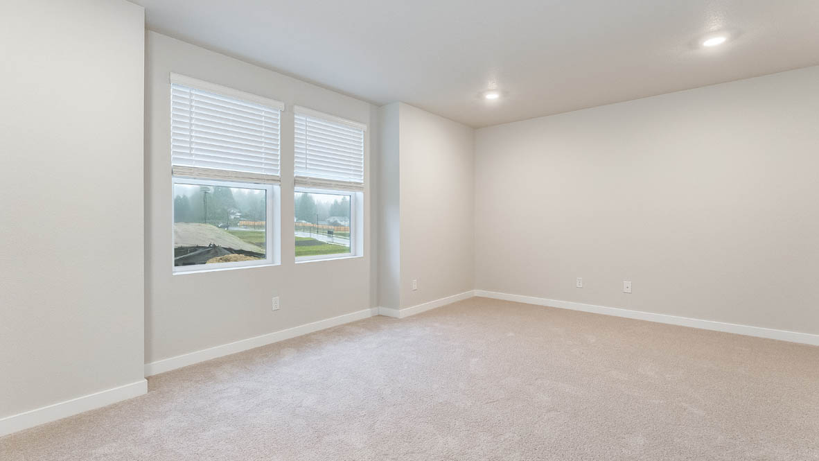 Avery Terrace bonus room with windows, white walls, ceiling lights, and carpet