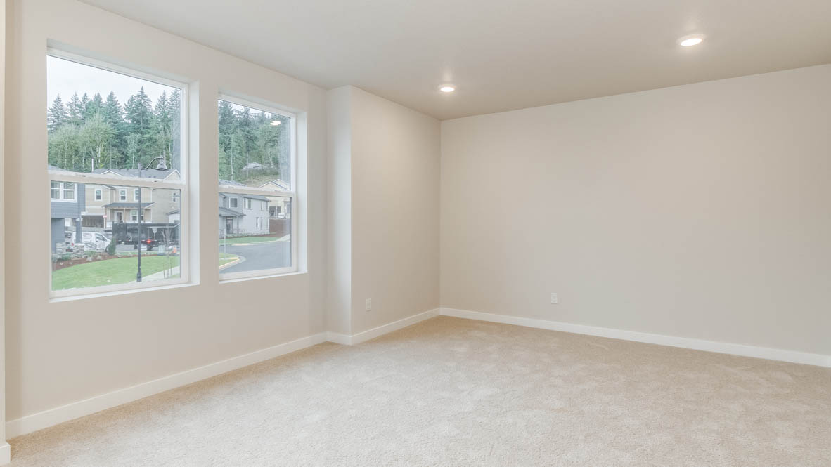 Avery Terrace bonus room with windows, white walls, ceiling lights, and carpet