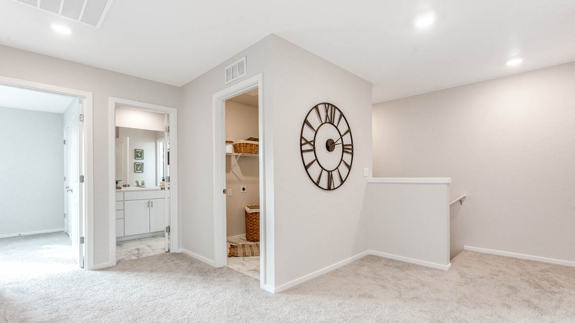 Avery Terrace hallway, carpet, stairs