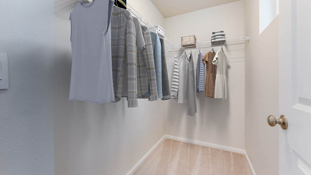 Avery Terrace walk in closet virtual staging mock photo