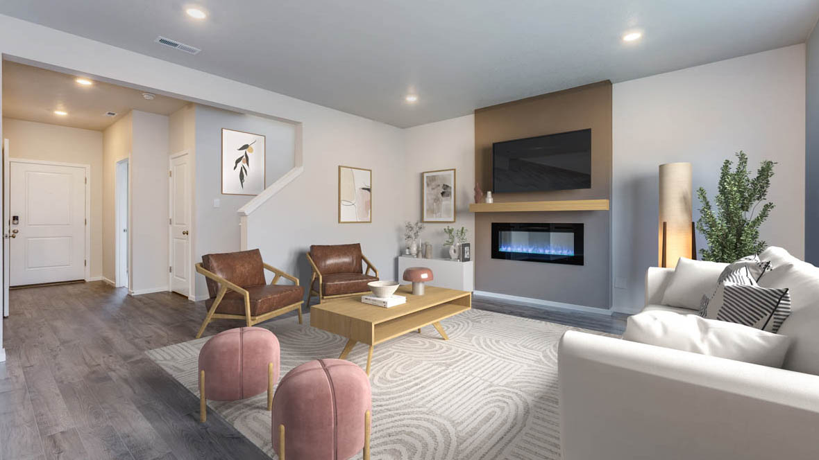 Avery Terrace living room virtual staging mock photo