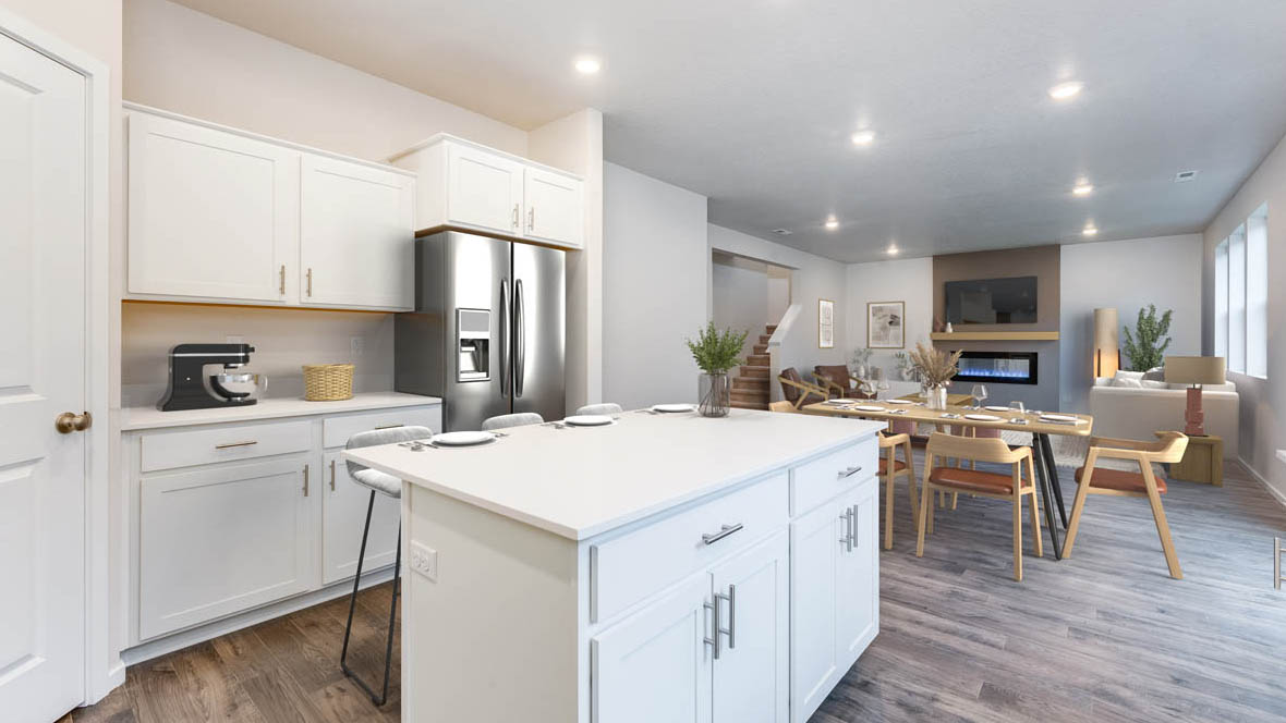 Avery Terrace kitchen virtual staging mock photo
