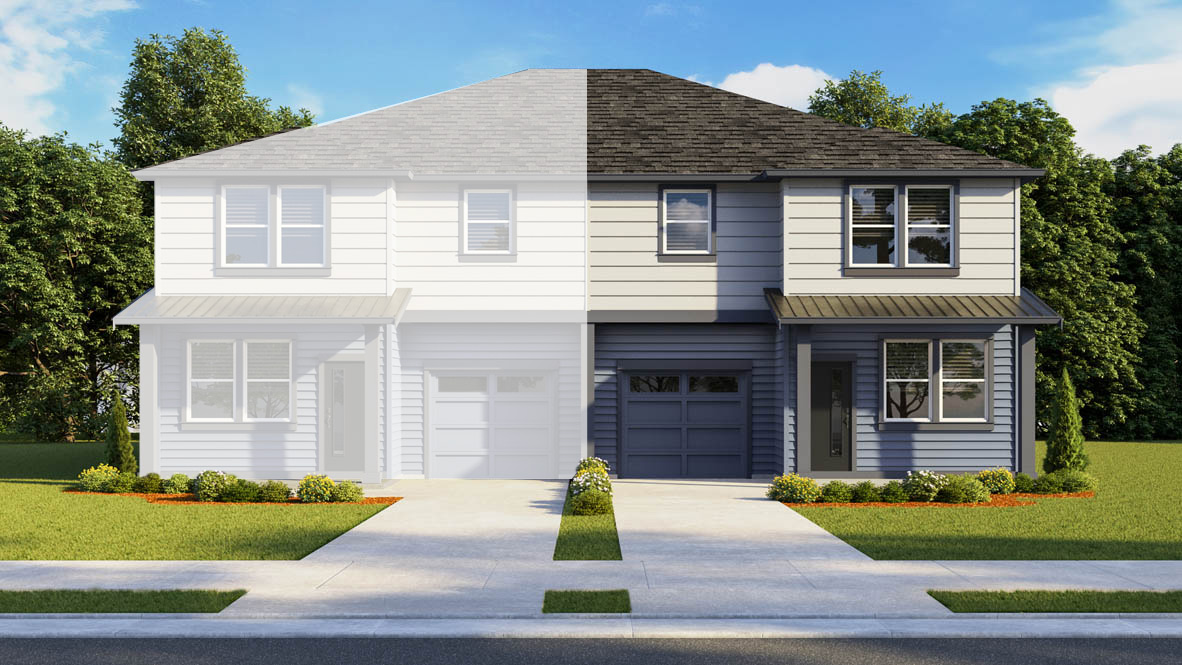 Gordon Creek Pointe UMF1 Fairview exterior rendering Ele B duplex