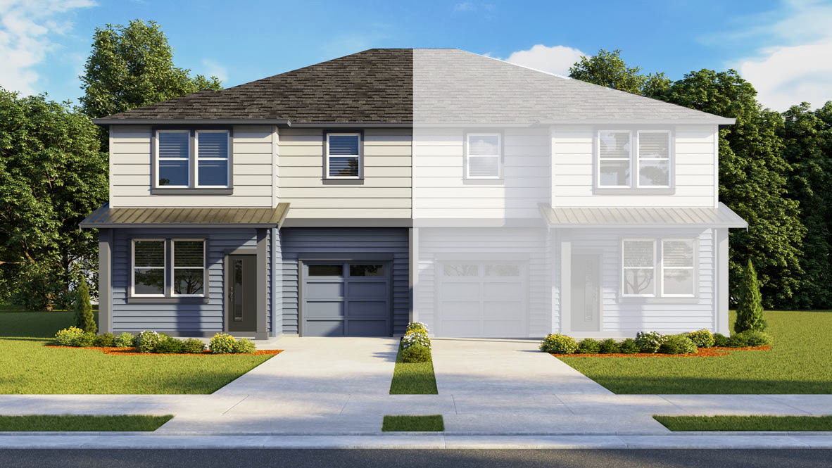 Gordon Creek Pointe UMF1 Fairview exterior rendering Ele B duplex