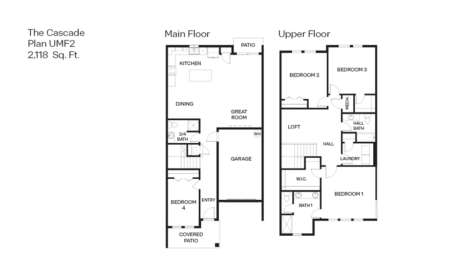 Gordon Creek Pointe Floor Plan UMF2 Cascade