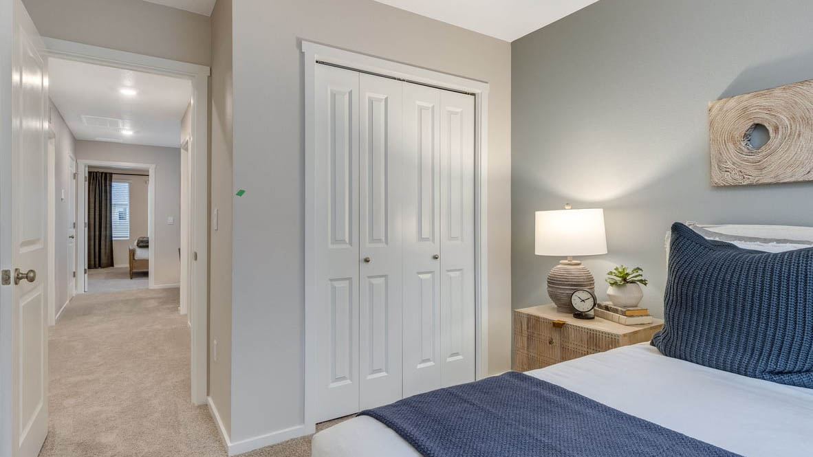 Blue Pearl Bedroom with a bed and window