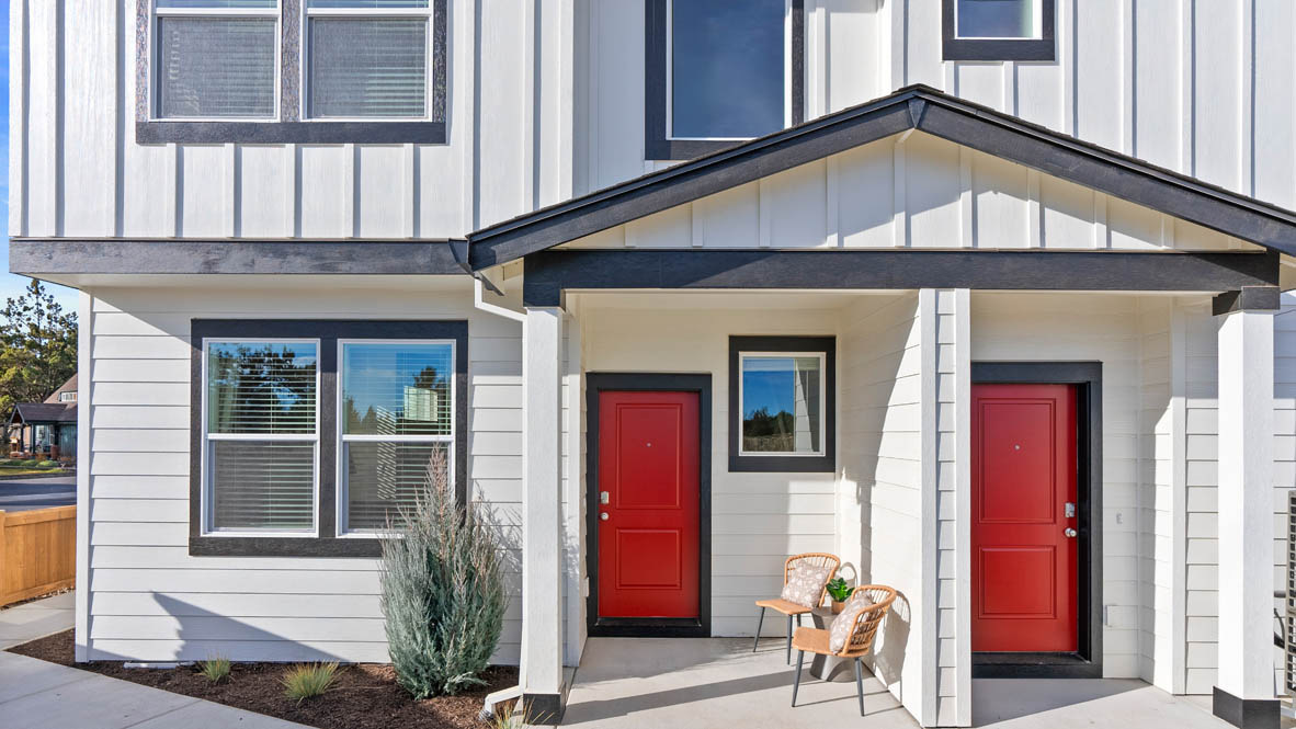 Ponderosa model home townhome exterior Forest MA25B floor plan