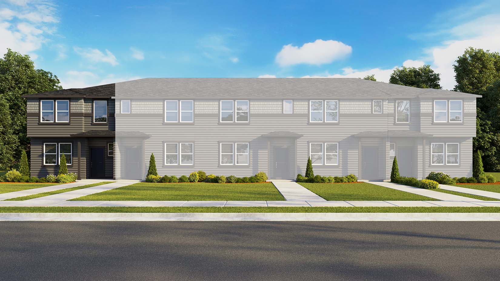 Ponderosa exterior rendering elevation A 6 plex