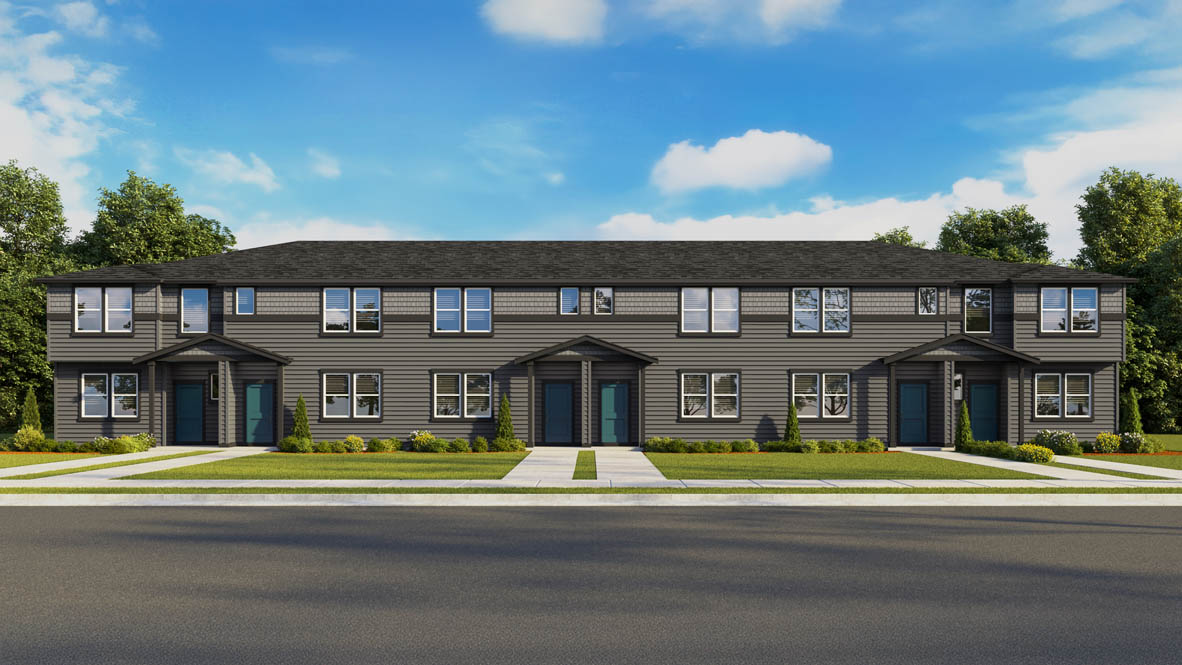 Ponderosa exterior rendering elevation A 6 plex