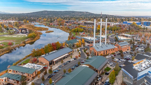 Stevens Ranch Old Mill District Drone Shot