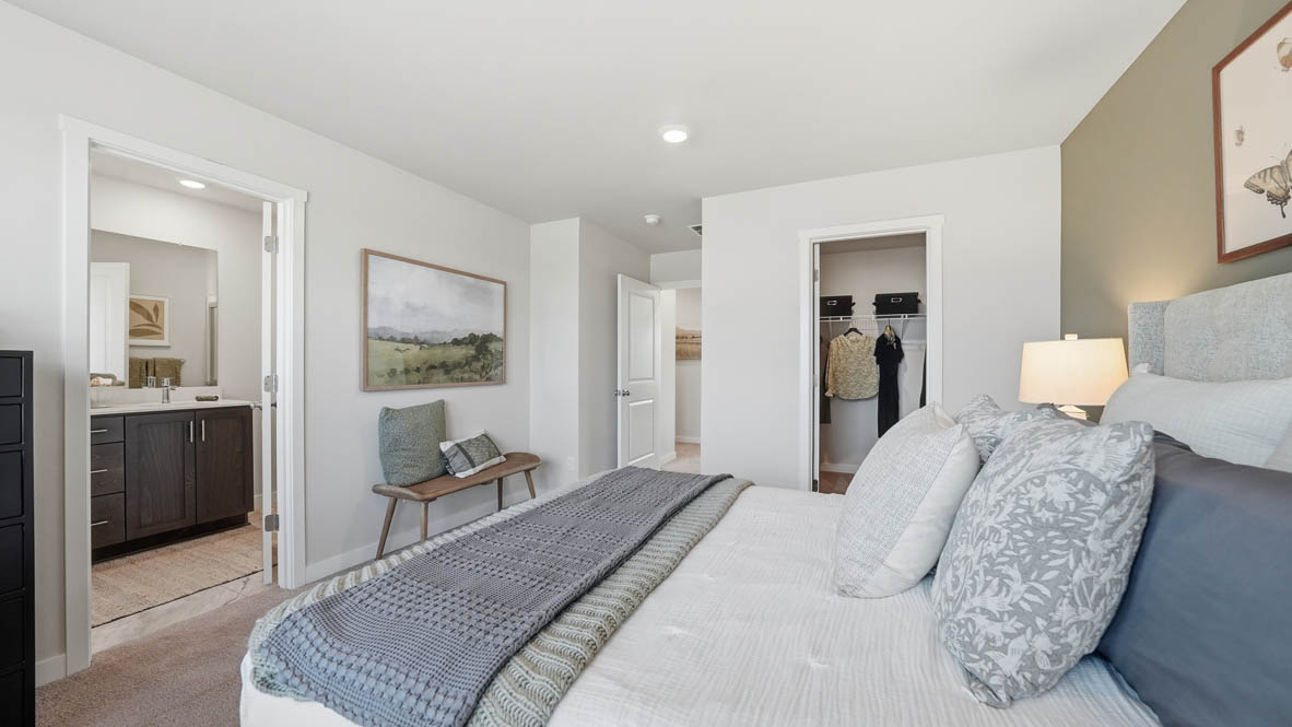 Stevens Ranch bedroom with carpet flooring and window