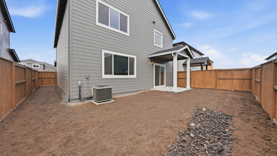 Stevens Ranch backyard with fencing