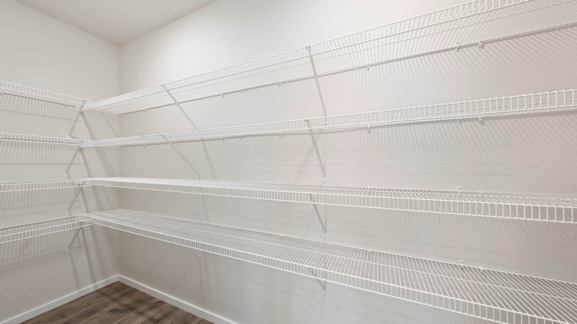 Monrovia pantry with white wire shelving