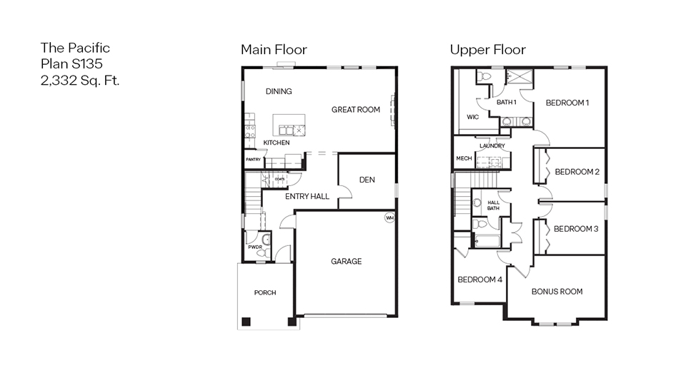Lowrie Estates Pacific S135 Floor Plan