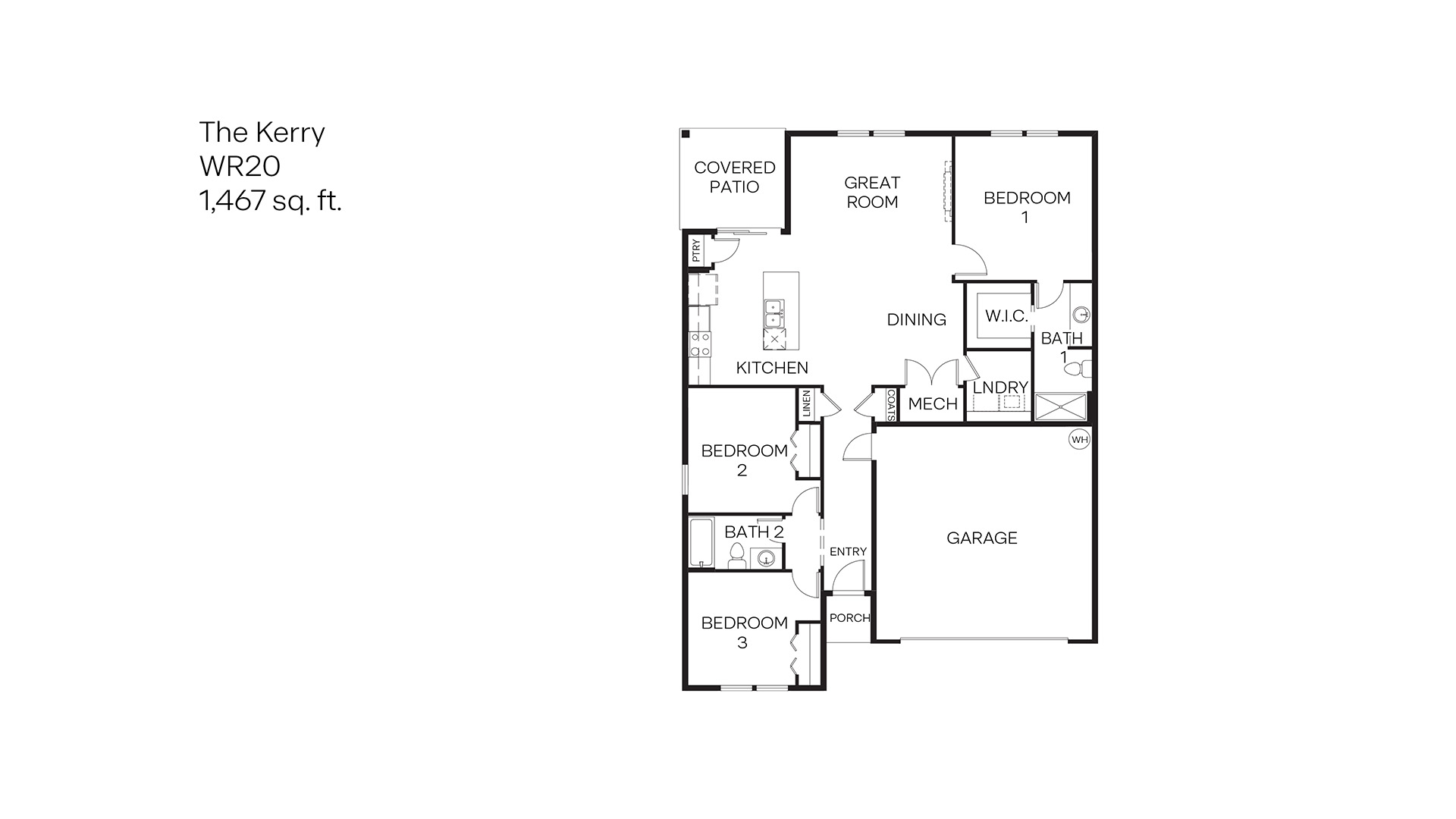 Lowrie Estates Floor plan for the Kerry WR20