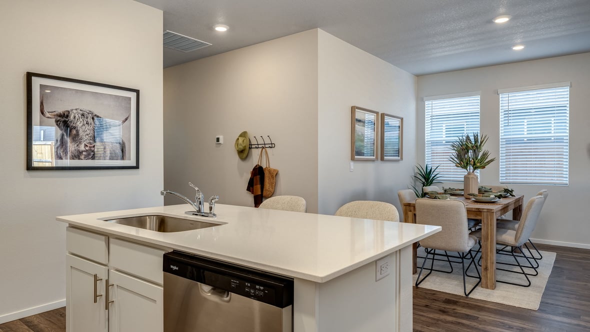 Marcola Meadows Spacious Island with stainless-steel kitchen appliances