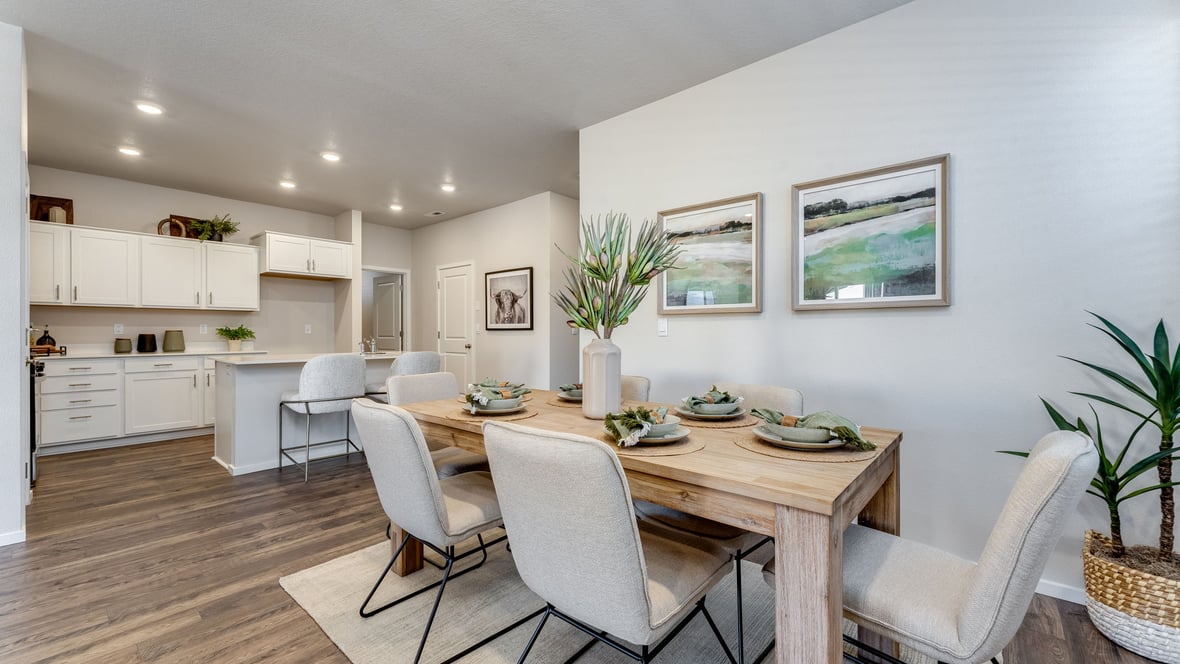 Marcola Meadows Dining area with kitchen