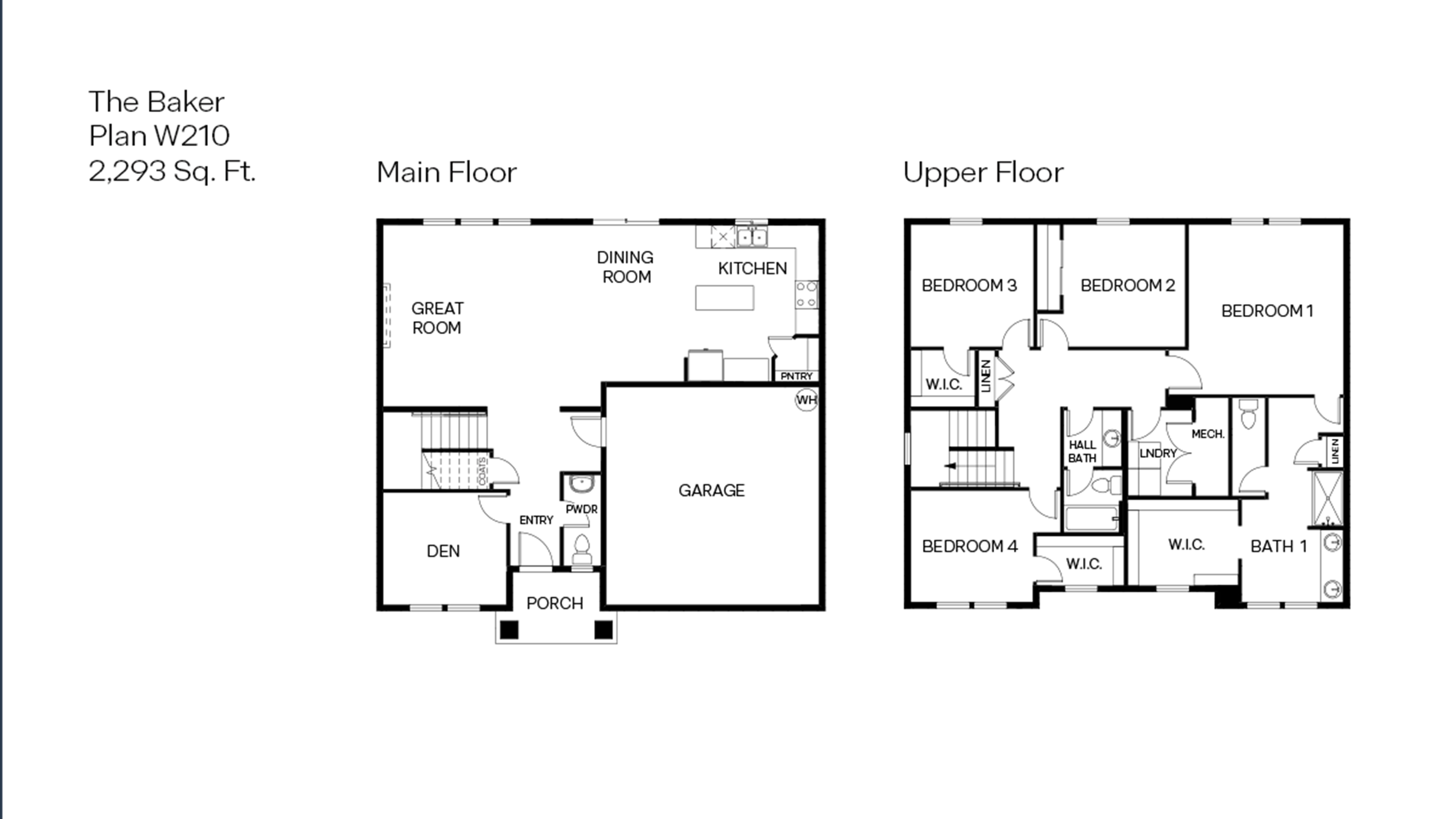 Baker W210 Floor Plan
