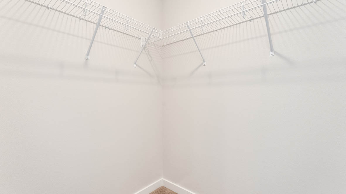 Sorrento Estates bedroom with walk in closet