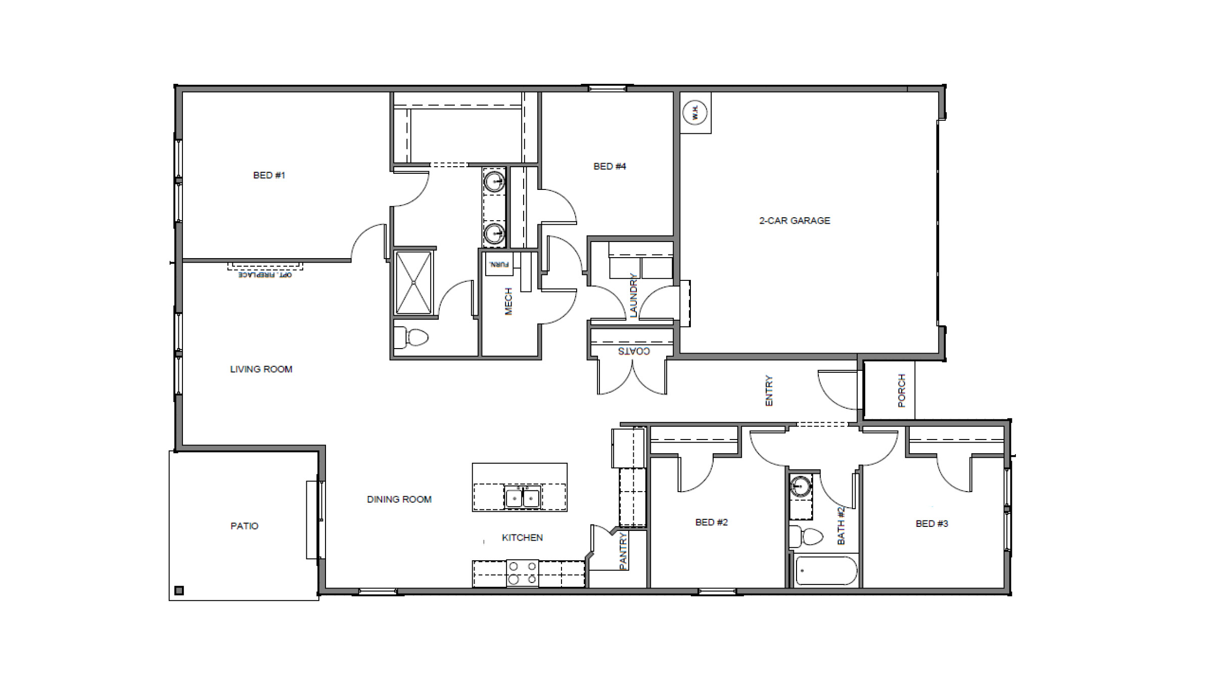 Black and white floor plan graphics