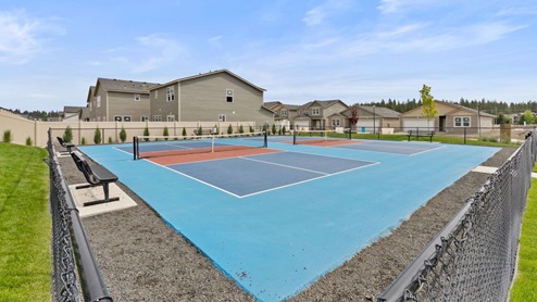 A photo of Elk Meadows Estates' pickleball court.