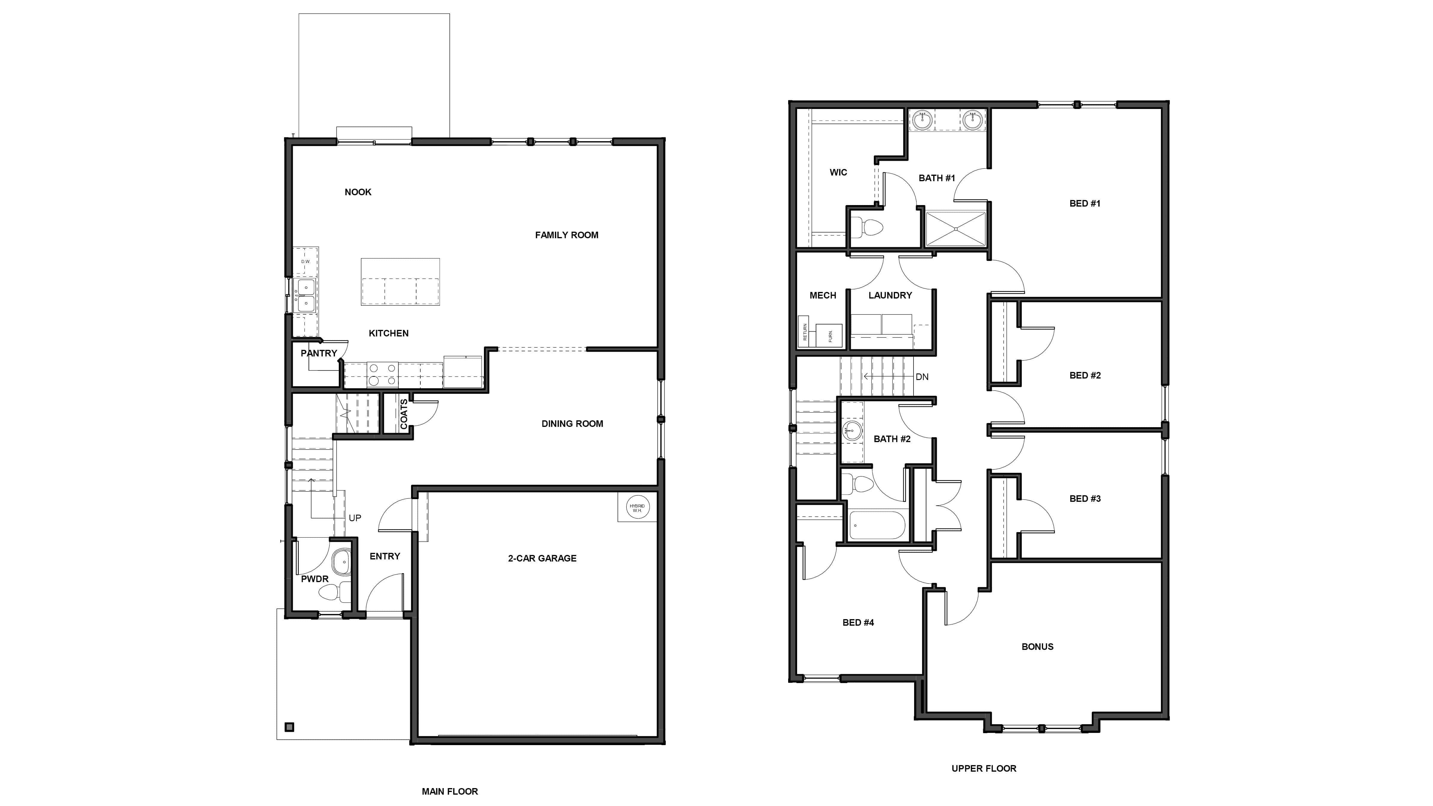 black and white floor plan graphics