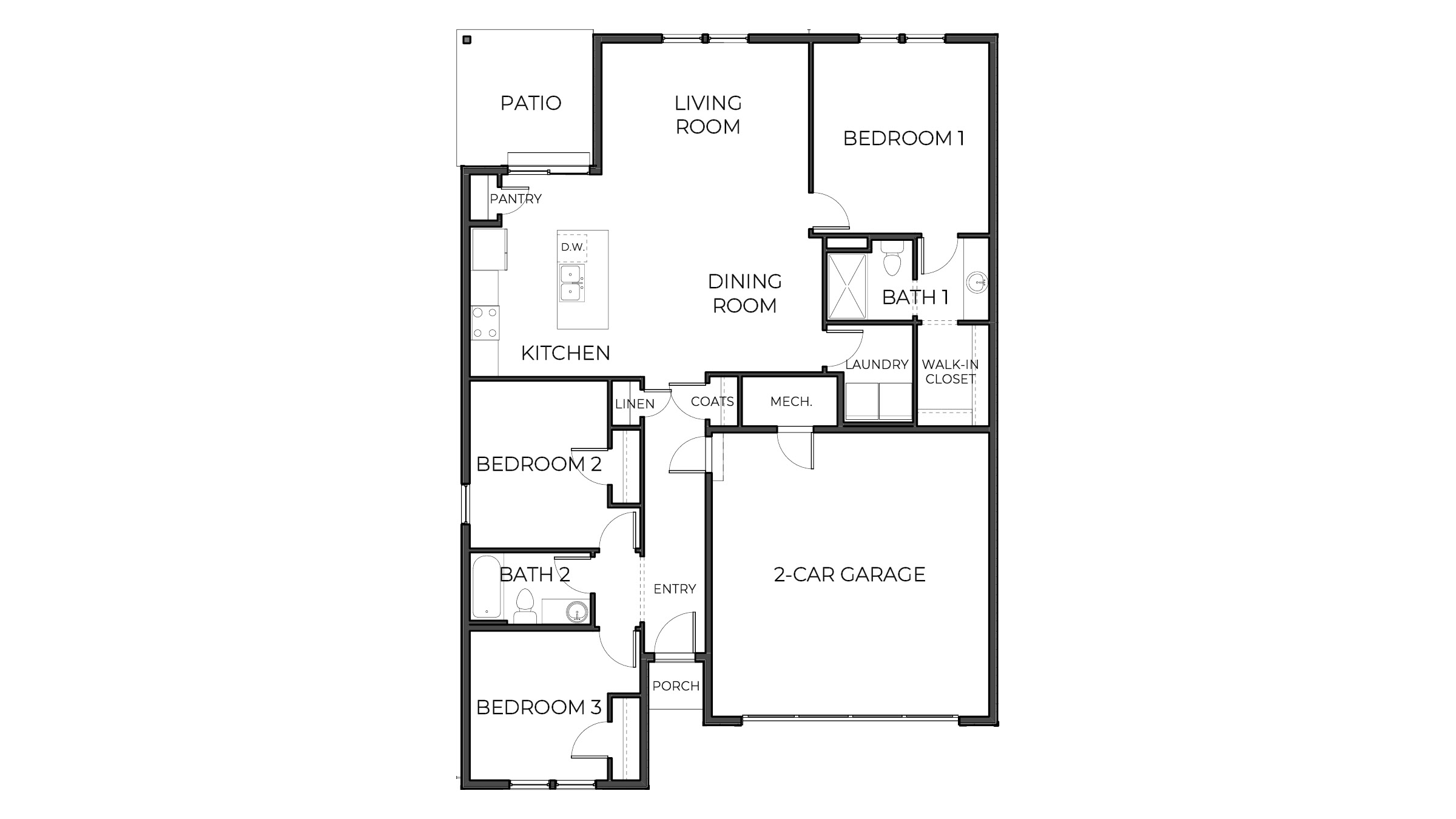 Kerry 2-Car Floor Plan Graphic