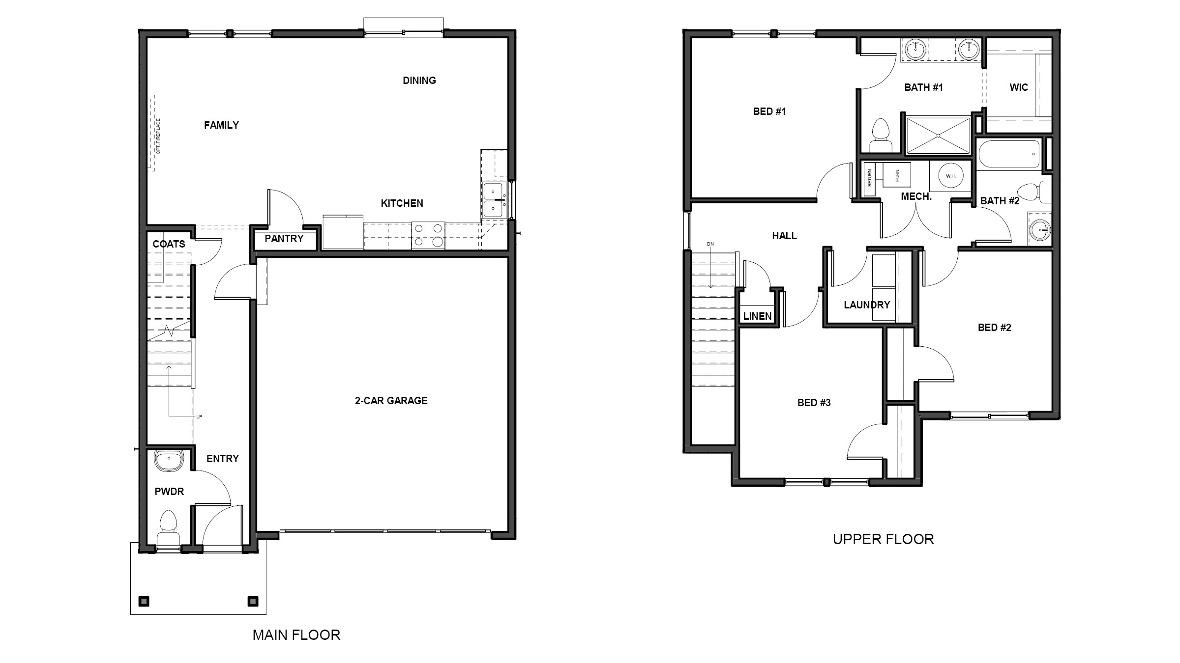 Black and white floor plan graphic