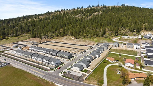 An aerial view of the Sekani West community.