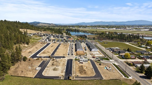 An aerial view of the Sekani West community.