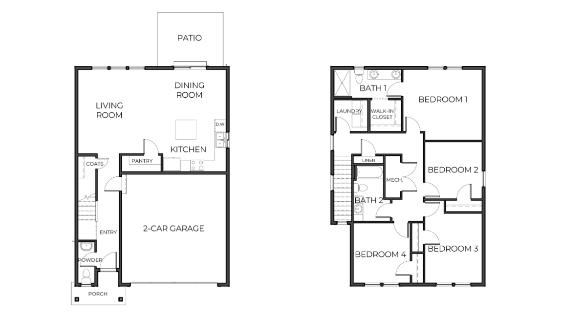 Black and white floor plan graphic
