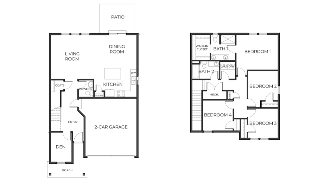 Black and white floor plan graphic