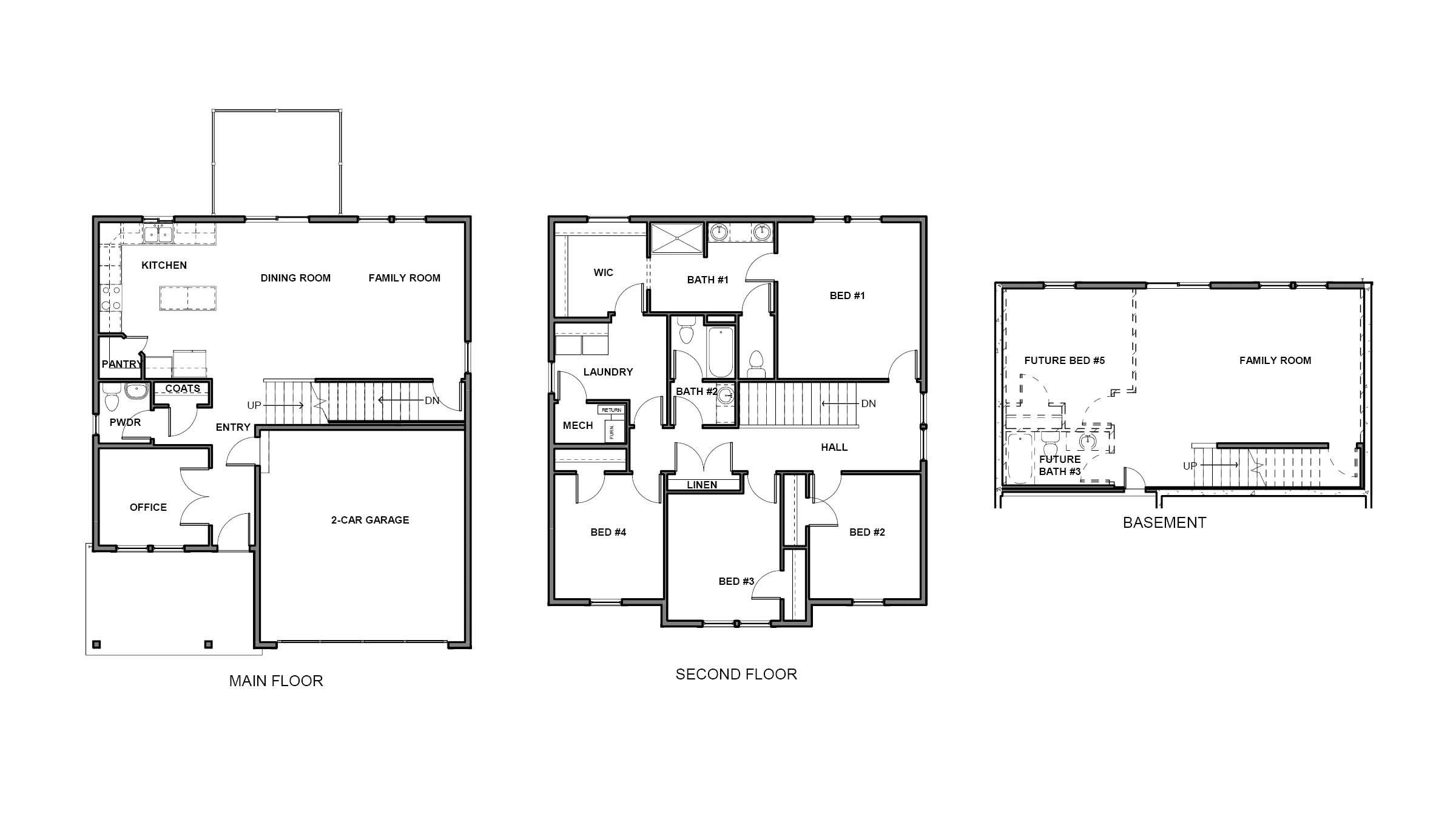 Black and white floor plan graphic