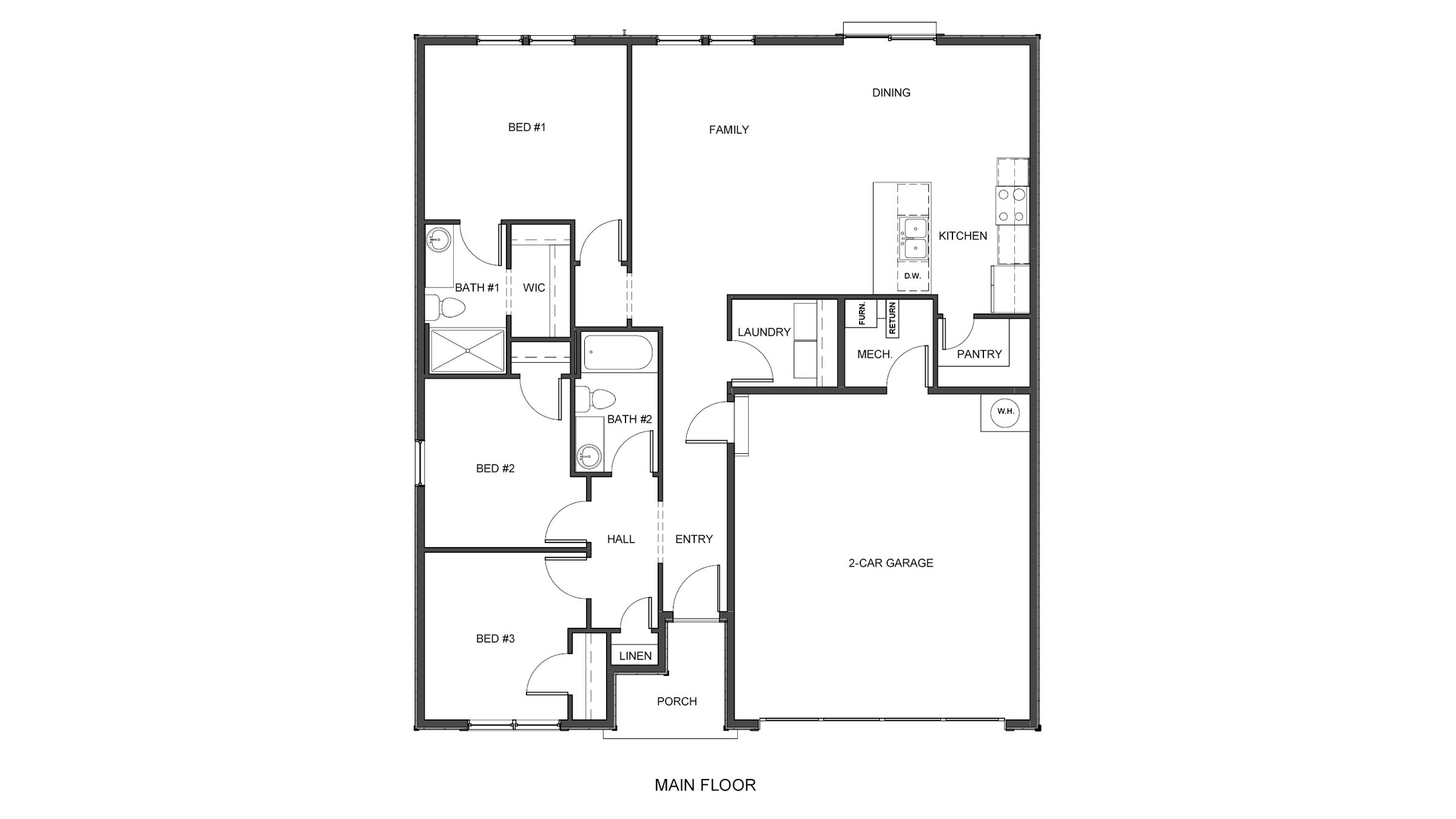 Black and white floor plan graphic