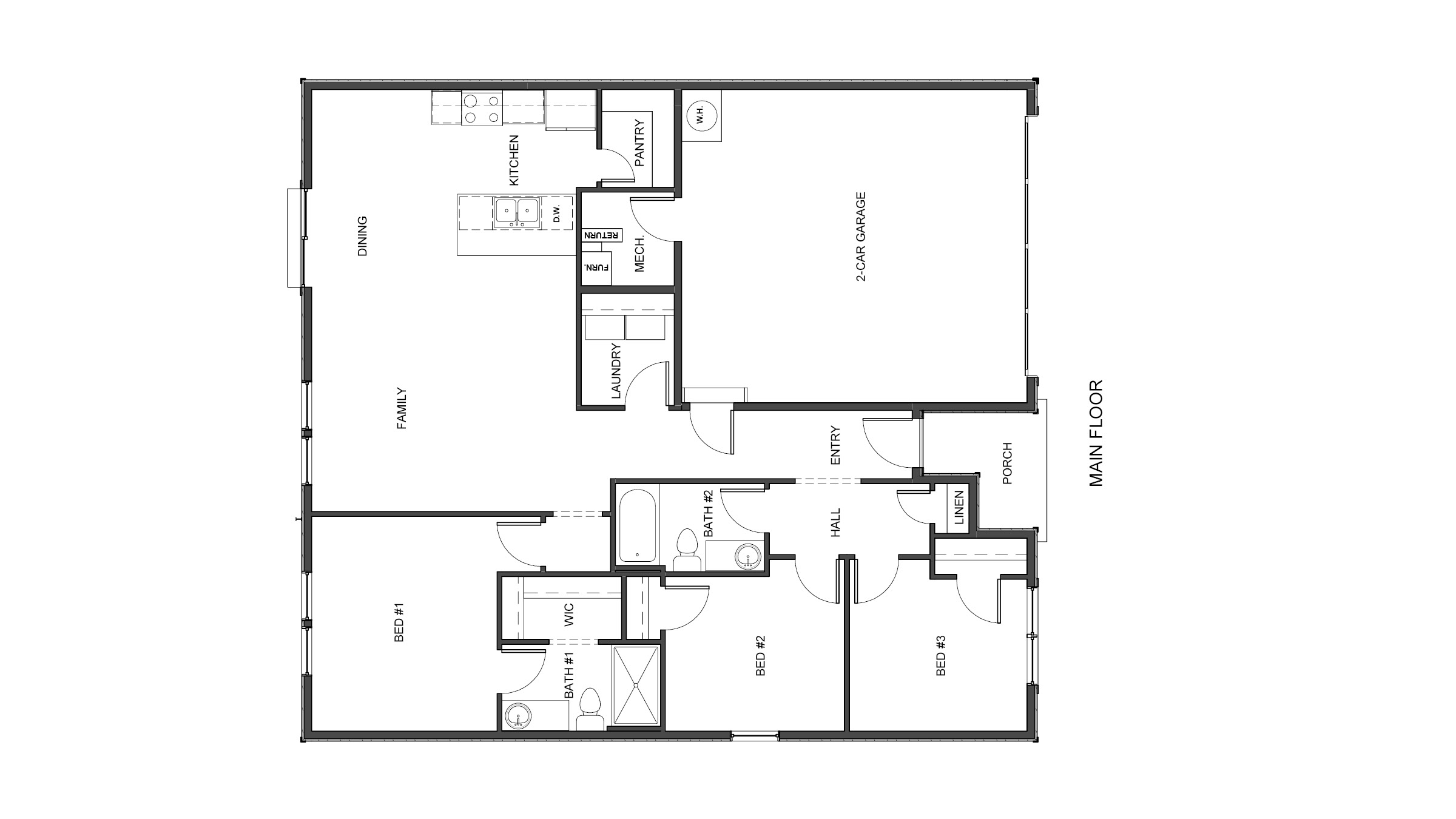 Black and white floor plan graphic