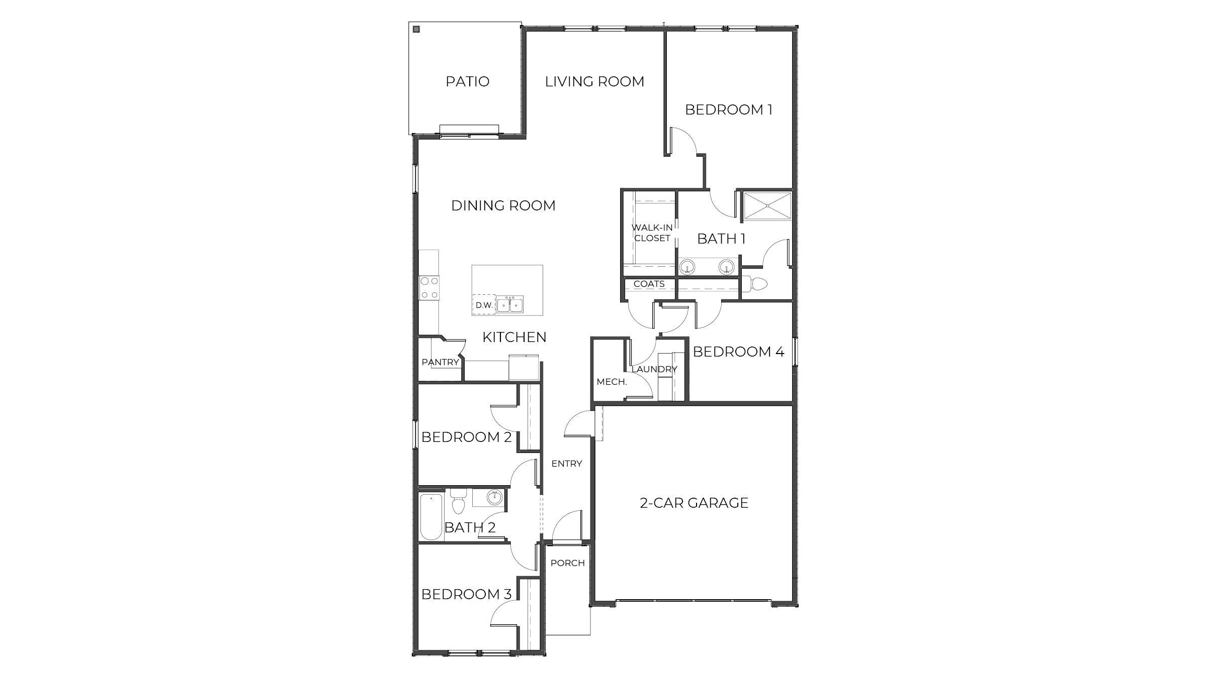 black & white floorplan graphic