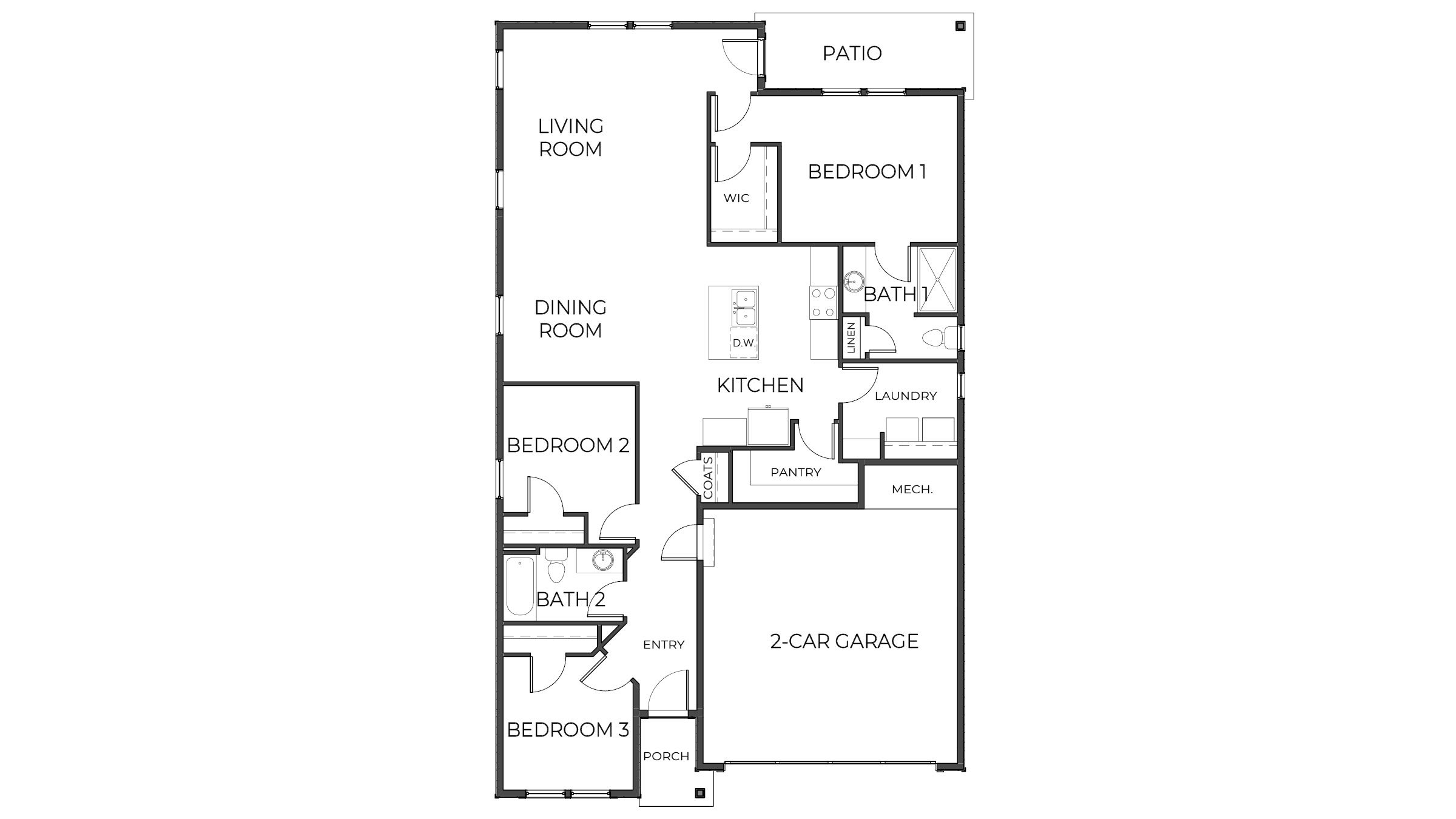 Black and white floor plan graphics