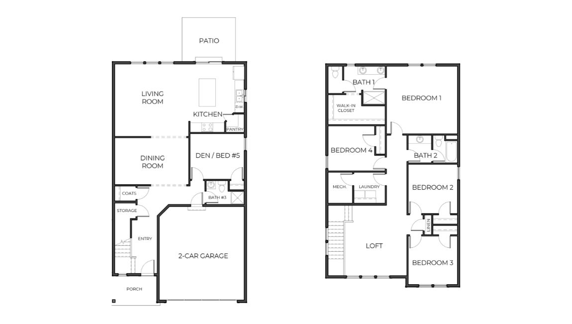 Black and white floor plan graphic