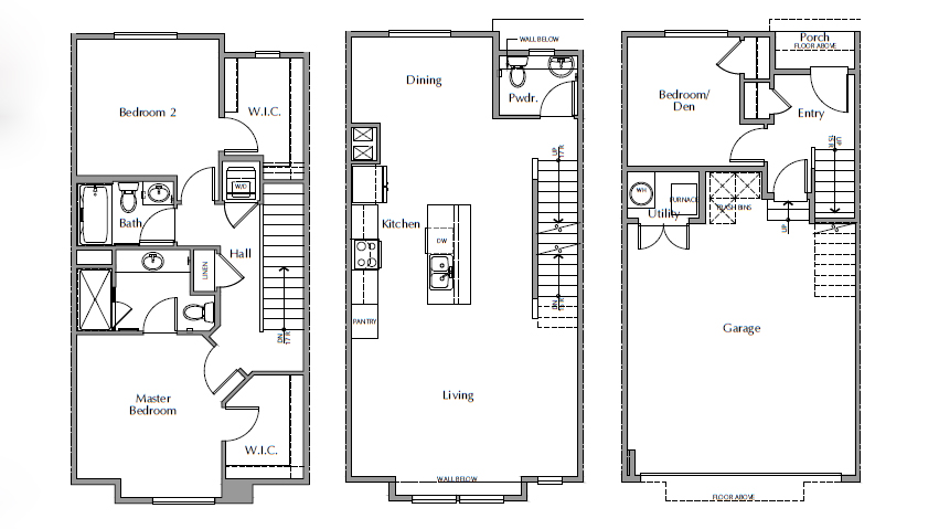 Black and white floor plan graphics
