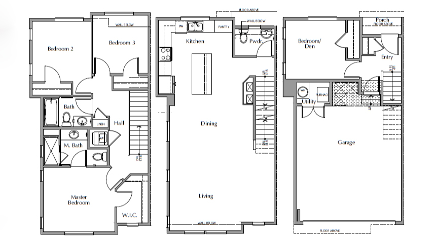 Black and white floor plan graphics